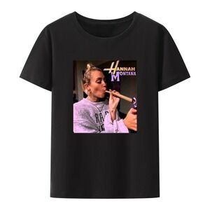 Miley Cyrus Hannah Montana Funny Smoking Unisex Tshirt